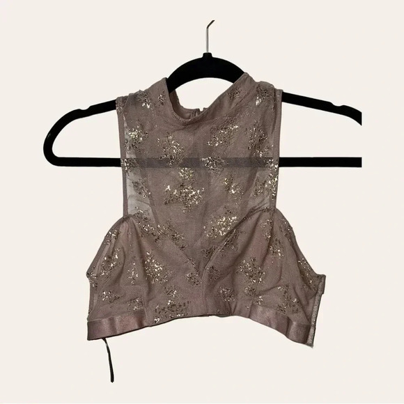 Victoria's Secret Very Sexy Lace Bralette High Neck Gold Size large - Picture 4 of 10